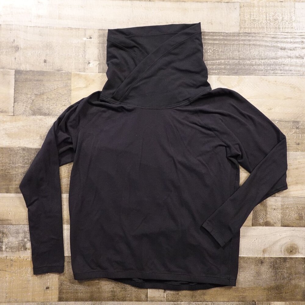 Lululemon Healthy Heart Pullover Women’s Large Black Cowl‎ Neck Yoga Activewear